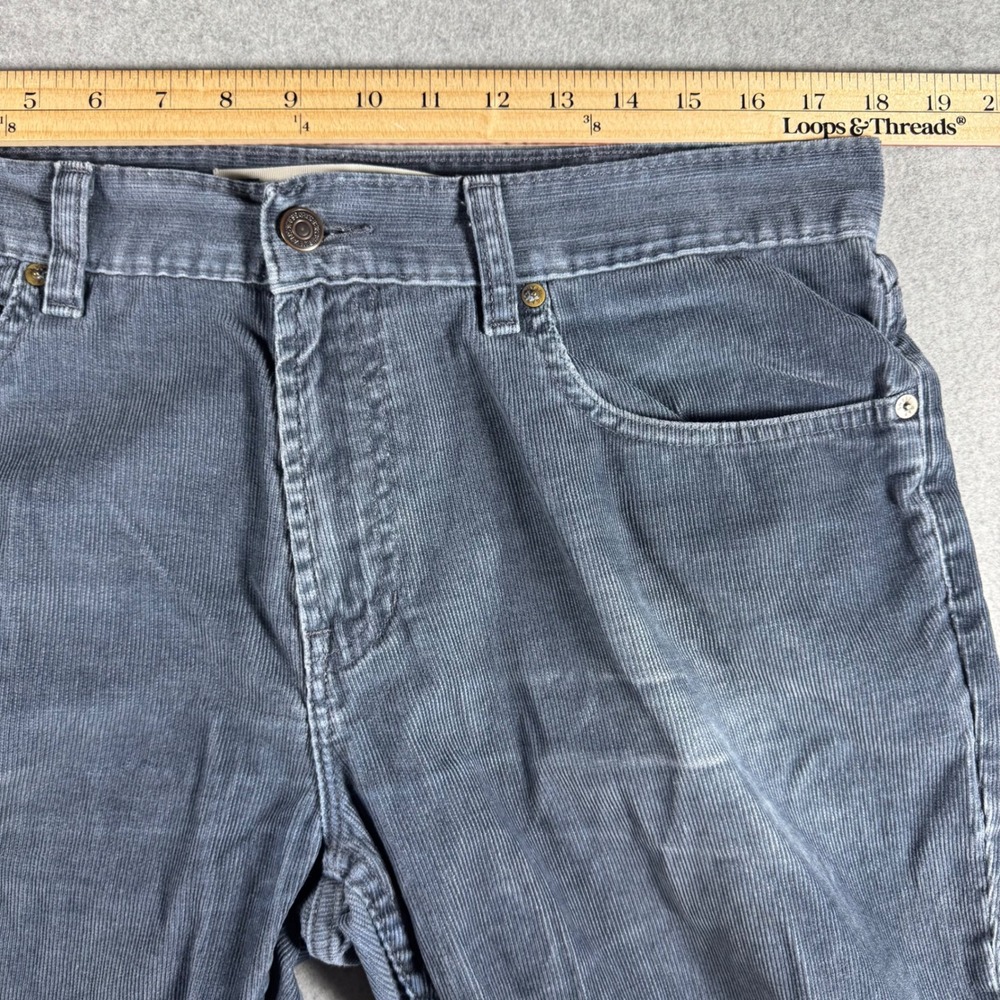 Gap Corduroy Pants Men 34x30 Dark Gray Low Rise Boot Fit Cotton Blend - Picture 5 of 12